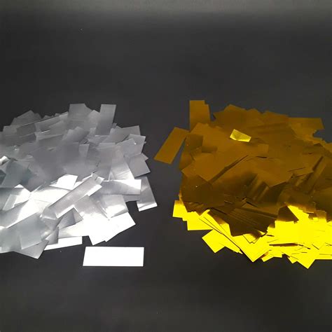 yellow metallic mylar confetti